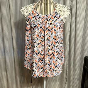 Xhilaration Lace Cap Sleeve Top